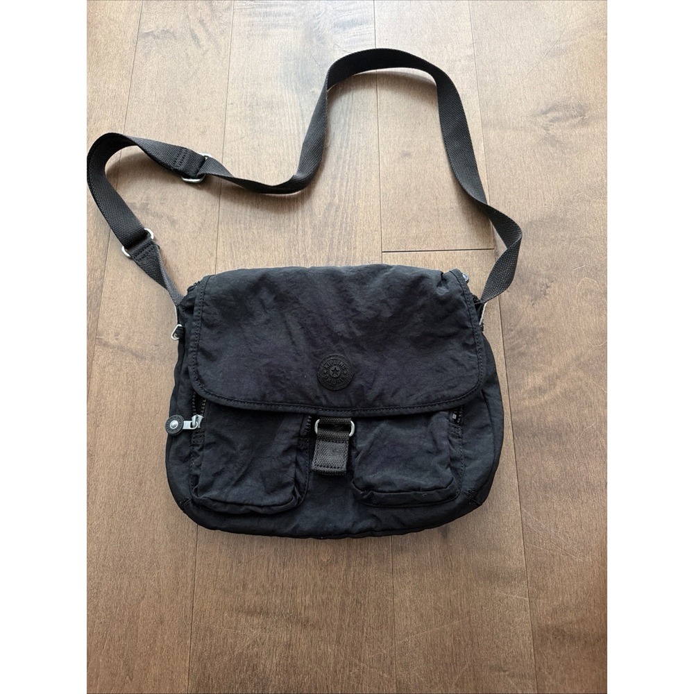 Kipling Rita Medium Nylon Crossbody Bag Black 11x9 Inch